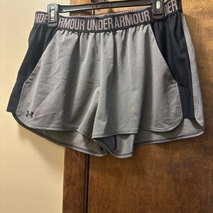 Under Armour Women's Gray and Black Shorts